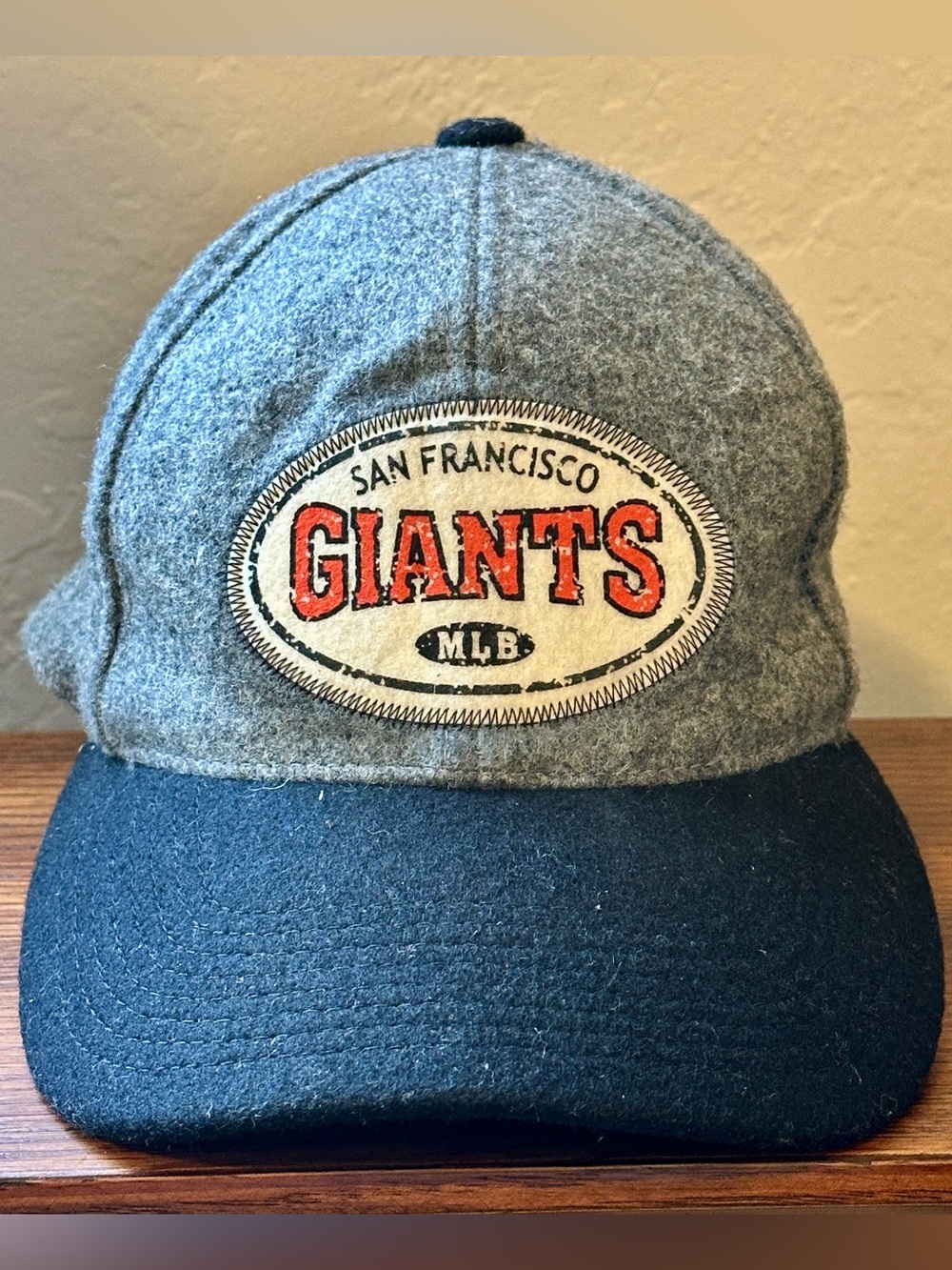 Vtg San Francisco Giants Hat Sports Specialties Wool Leather Strapback Cap 1990s